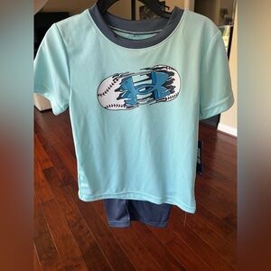 Under Armour Kids' Light Blue Shorts and T-Shirt Set